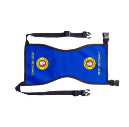 Royal Blue No Touch No Talk Dog Training Vest With Yellow Text