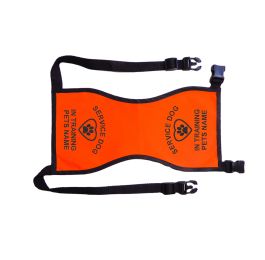 Orange Heart And Paw Service Dog In Training Vest With Black Text