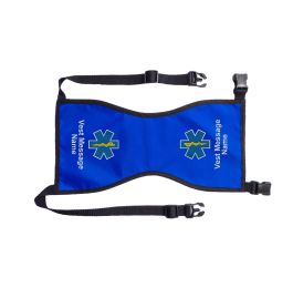 Royal Blue Star Of Life Service Dog Vest With White Text