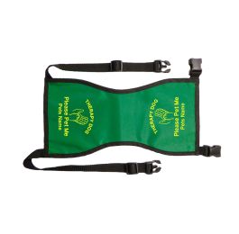 Emerald Green Hand And Paw Therapy Dog Vest With Yellow Text
